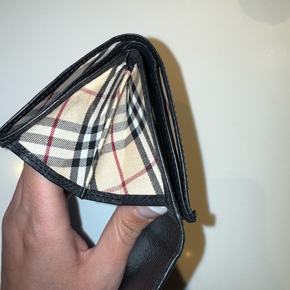Burberry Black Textured Leather Wallet